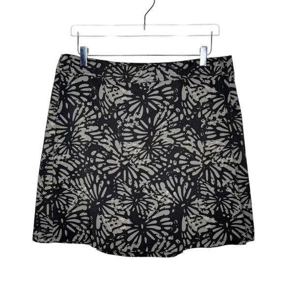 Rip Skirt Hawaii Shibori Charcoal Pattern Women’s Swim Cover Wrap Skirt Sz L - Picture 1 of 10